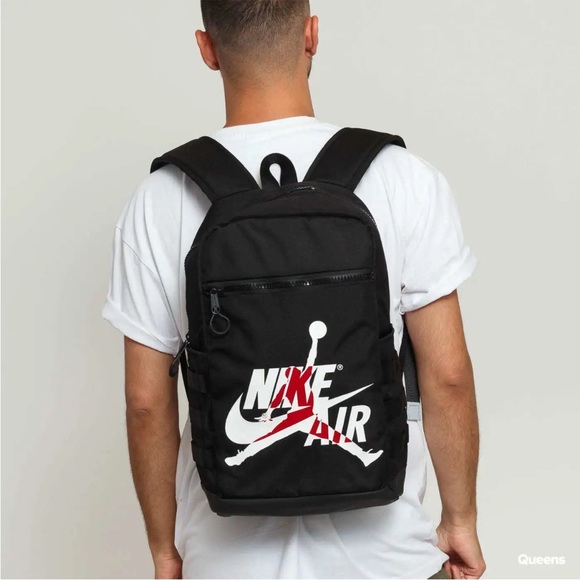 New with Tag Nike  Jordan jumpman Logo classic Backpack Black Gym Bag - Picture 8 of 8